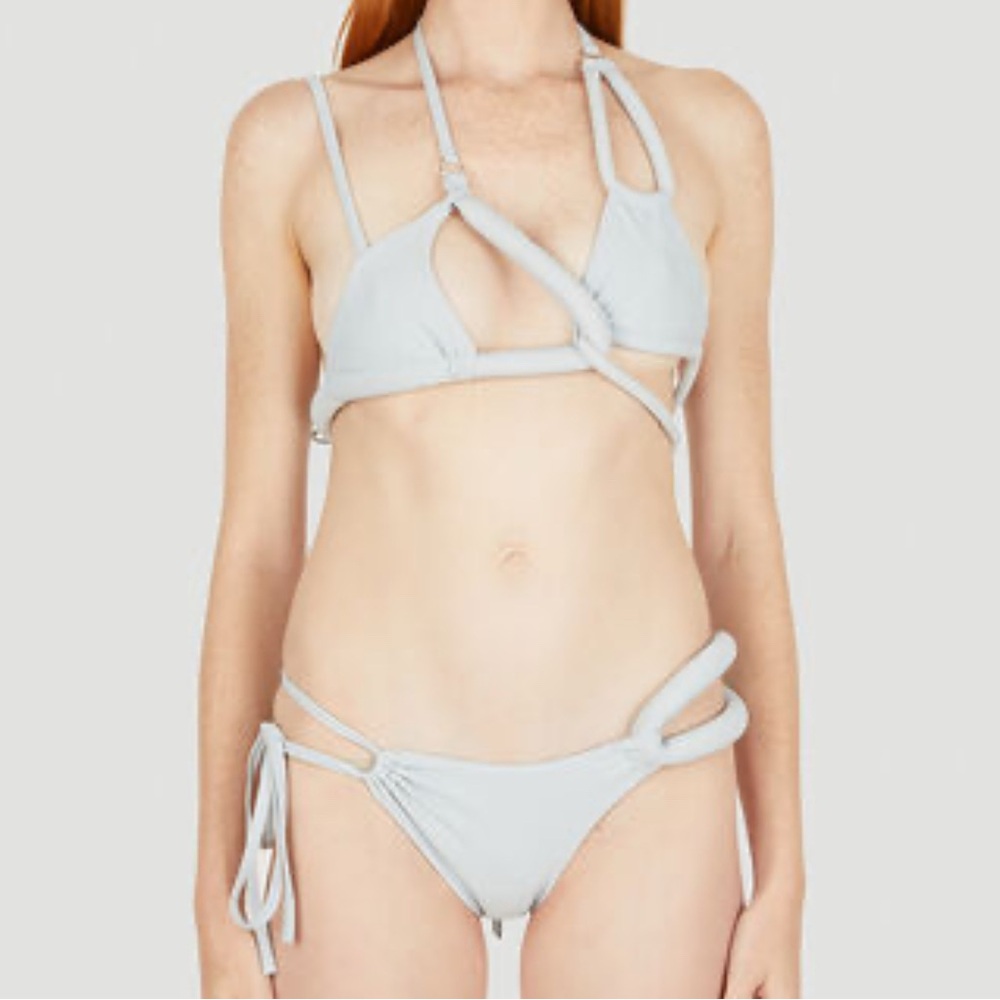 Chic Light Gray Women's Bikini Set